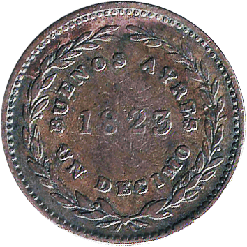 1 Десимо (Decimo) - 1823 - Аргентина