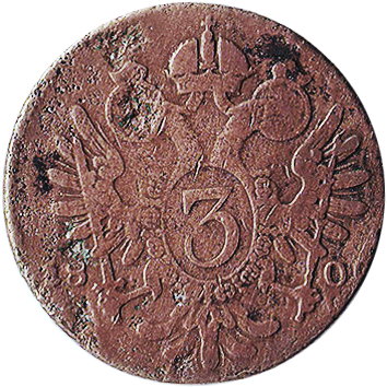 3 Крейцера (Kreuzer) - 1800 - Австрія