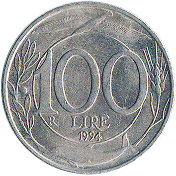 100 Лір (Lire) - 1994 - Італія