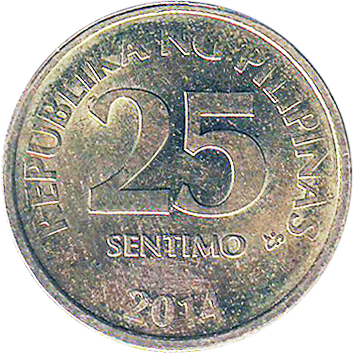 25 Сентимо (Sentimo) - 2014 - Філіппіни