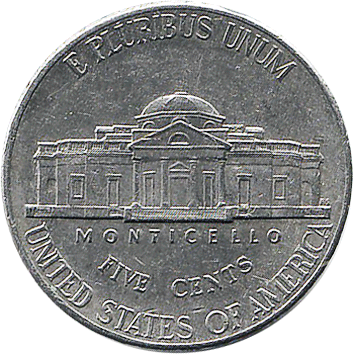 5 Центів (Cents) ("нікель" - "nickel") - 2005 - Сполучені Штати Америки