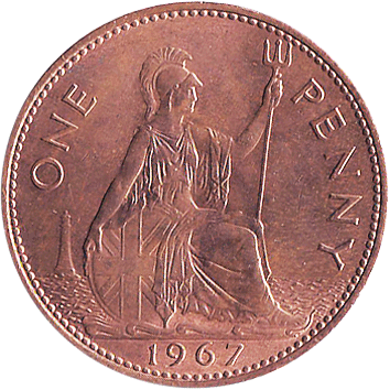 1 Пенні (Penny) - 1967 - Велика Британія