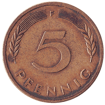 5 Пфеніг - 1985 - Німеччина