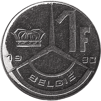 1 Франк (Franc) - 1990 - Бельгія