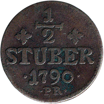 1/2 Штюбера (Stuber) - 1790 - Юліх-Берг - Німеччина