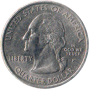 25 Центів (Cents) ("квотер" – "quarter") - 2001 - штат Род-Айленд - США