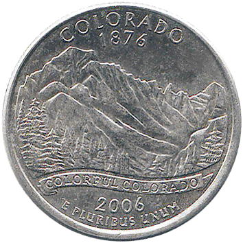 25 Цент - 2006 (квотер: Колорадо) - США