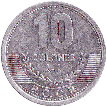 10 Колонів (Colones) - 2008 - Коста-Ріка