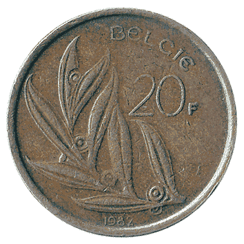 20 Франк - 1982 - Бельгія