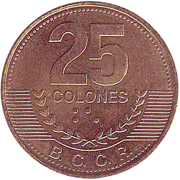 25 Колонів (Colones) - 2007 - Коста-Ріка