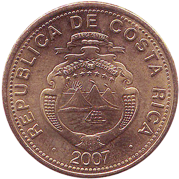 25 Колонів (Colones) - 2007 - Коста-Ріка