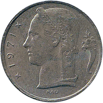 5 Франків (Francs) - 1971 - Бельгія