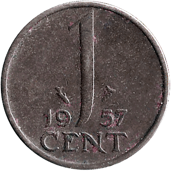 1 Цент (Cent) - 1957 - Нідерланди