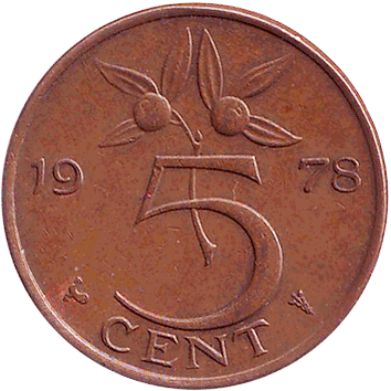 5 Центів (Cents) - 1978 - Нідерланди