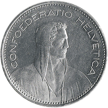 5 Франків (Francs) - 1998 - Швейцарія