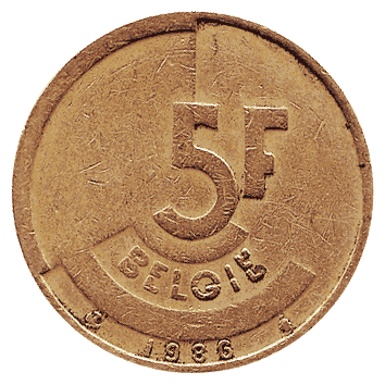 5 Франк - 1986 - Бельгія