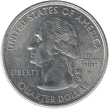 25 Центів (Cents) ("квотер" – "quarter") - 2002 - штат Індіана - США