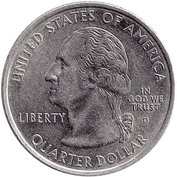 25 Центів (Cents) ("квотер" - "quarter") - 2004 (квотер: Техас) - США