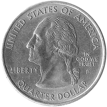25 Центів (Cents) ("квотер" - "quarter") - 2004 (квотер: Вісконсин) - США