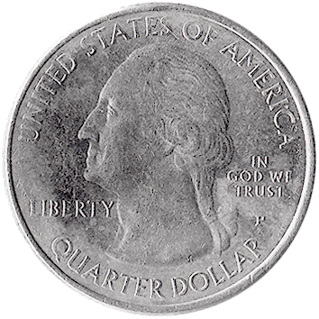 25 Центів (Cents) ("квотер" – "quarter") - 2015 - США (штат Луїзіана, Національний ліс "Кісатчі")