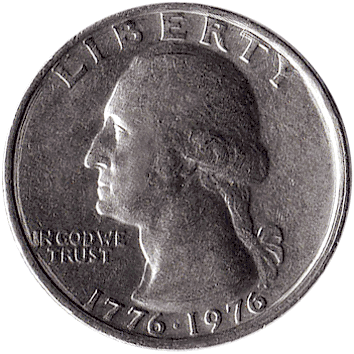 25 Центів (Cents) ("квотер" – "quarter") - 1976 - США (1776-1976)