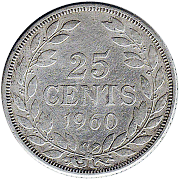 25 Центів (Cents) - 1960 - Ліберія