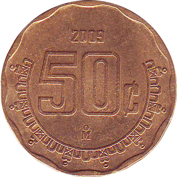 50 Centavos - 2009 - Mexico 50 Сентаво (Centavos) - 2009 - Мексика