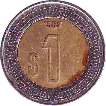1 Peso - 1997 - Mexico 1 Песо (Peso) - 1997 - Мексика