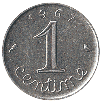 1 Сантим - 1967 - Франція