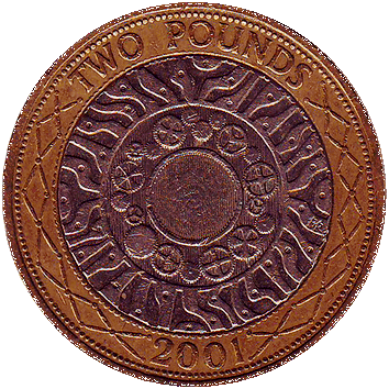 2 Фунти (Pounds) - 2001 - Велика Британія