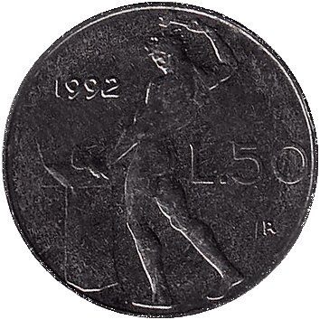 50 Лір (Lire) - 1992 - Італія