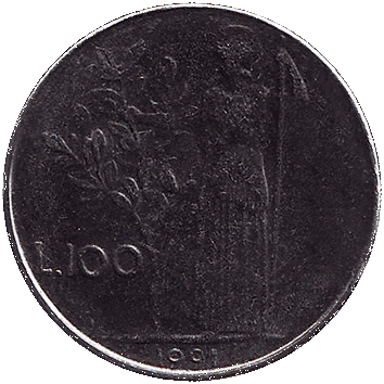 100 Лір (Lire) - 1991 - Італія