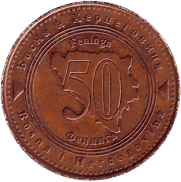 50 Feninga - 2013 - Bosnia and Herzegovina 50 Фенінгів (Feninga) - 2013 - Боснія і Герцеговина