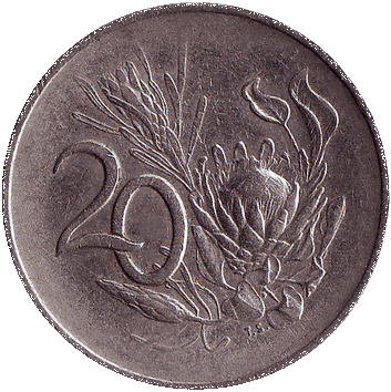 20 Центів (Cents) - 1966 - Південно-Африканська Республіка