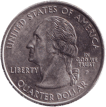 25 Центів (Cents) ("квотер" – "quarter") - 2007 - штат Вашингтон - США