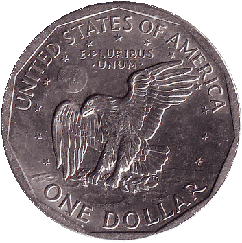 1 Долар (Dollar) ("долар Ентоні" – "Susan B. Anthony dollar") - 1980 - США