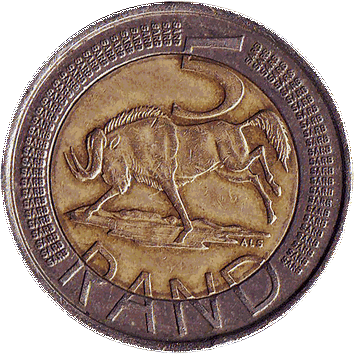 5 рандів (Rand) - 2012 - Південно-Африканська Республіка