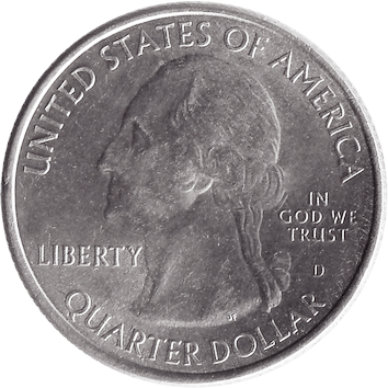 25 Центів (Cents) ("квотер" – "quarter") - 2016 - США (штат Північна Дакота, Національний парк "Теодор-Рузвельт")