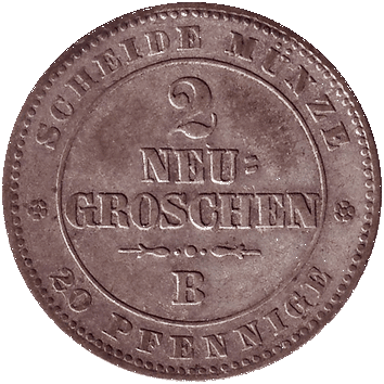 2 Нойгрошена (Neugroschen) - 1863 - Саксонія