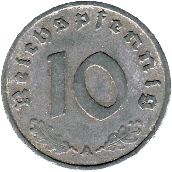 10 Рейхспфенігів (Reichspfennig) - 1941 - Німеччина