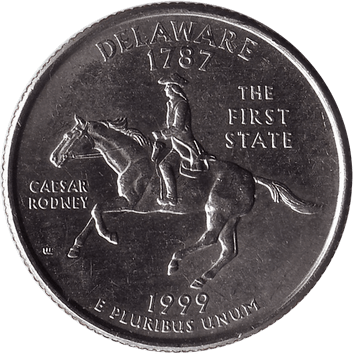 25 Центів (Cents) ("квотер" – "quarter") - 1999 - США (штат Делавер)