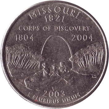 25 Центів (Cents) ("квотер" - "quarter") - 2003 (квотер: Міссурі) - США