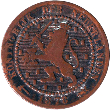 1 Цент - 1878 - Нідерланди