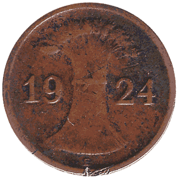 1 Пфеніг - 1924 - Німеччина