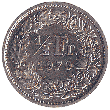 1/2 Франк - 1979 - Швейцарія