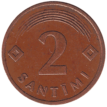 2 Сантим - 1992 - Латвія