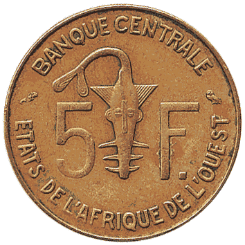 5 Франк - 1972 - Західно-Африканські Держави