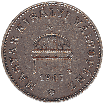 монета Угорщини: 20 Філерів (Filler) – 1907