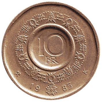 10 Крона - 1985 - Норвегія