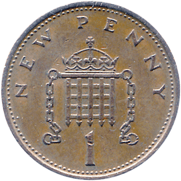 1 Новий Пенні (New Penny) - 1981 - Велика Британія